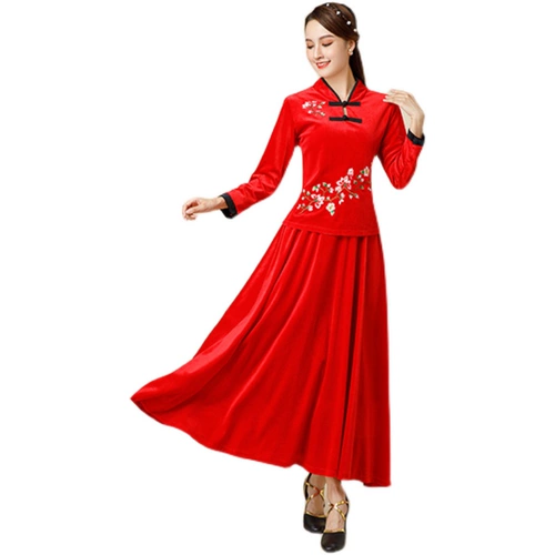 Демисезонный бархатный комплект, лонгслив, костюм, осенний сезон