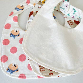 Baby pure cotton saliva towel U-shaped waterproof bib newborn anti-vomiting small bib ເດັກນ້ອຍກິນ bib ກາຕູນ