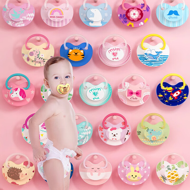 贝亲婴儿安抚奶嘴新生儿纷趣伙伴安慰神器 卡通硅胶安抚奶嘴S/M/L - 图2