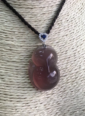 无烧皇家紫玉髓名贵吊坠不议价