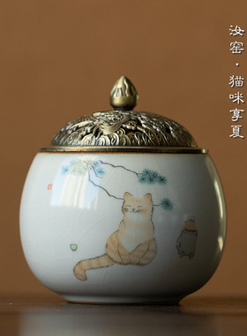 香道套装入门用品用具纯铜猫咪