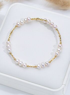 5mm天然淡水珍珠可调手镯女款