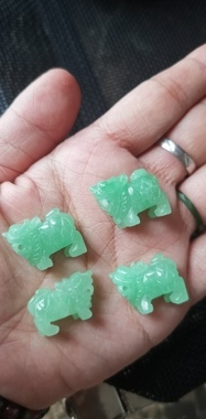 新款立体绿麒麟吊坠天然A货翡翠麒麟吊坠手链饰品钥匙扣手机挂饰