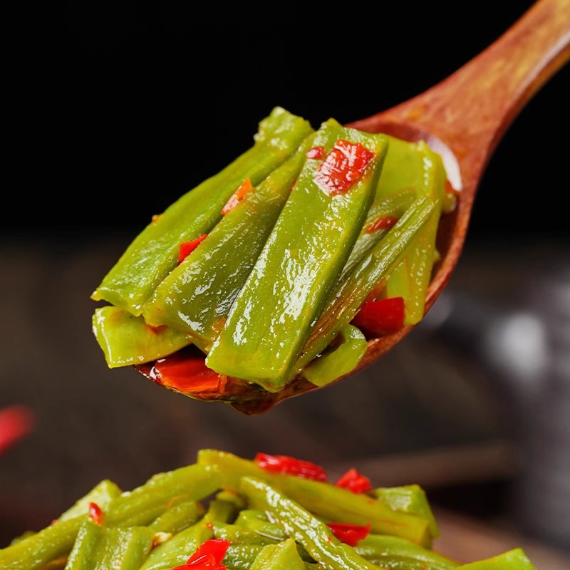 湖南特产咸菜榨菜剁椒贡菜下饭菜开味凉拌即食苔菜脆椒拌饭辣椒酱 - 图1