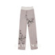 After Flowers Concept Knitted Elastic Waist Trousers Thin