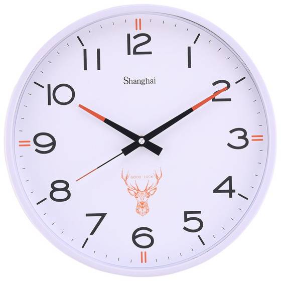 Shanghai clock Nordic Fulu quartz clock living room bedroom silent wall clock creative fashion light luxury punch-free clock