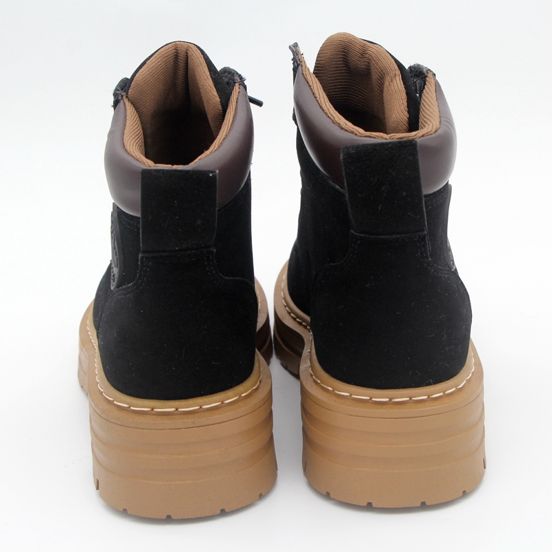 品牌女鞋尾货秋冬新款英伦风工装厚底增高踢不烂绒面短靴马丁靴 - 图2