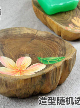柚木肥皂托小象东南亚风手工艺品