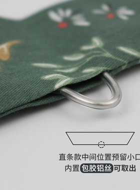 绿色日系兔耳朵铁丝可爱风发带