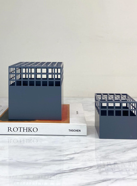 欧式风黑色金属方形镂空软装饰品