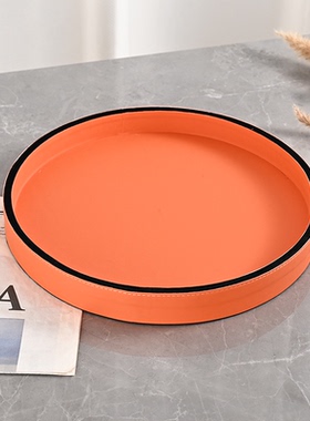 现代简约创意木质托盘收纳盘装饰盘样板房家居桌面茶几软装饰品