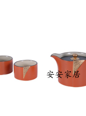 新中式风功夫茶具托盘软装饰品