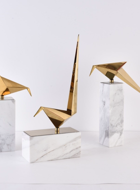 不锈钢白色雕塑欧式风大理石底座