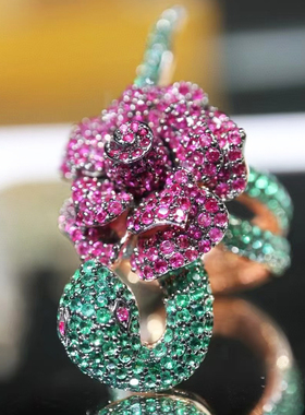 新款时尚气质花朵戒指