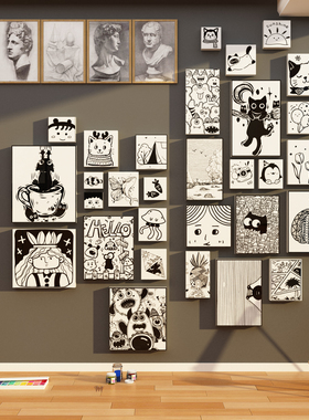 聊艺术地方美术教画室布置氛围装饰作品展示培训机构环创墙面场景