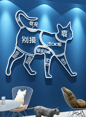 猫咪馆咖贴纸猫咖店撸猫部位图