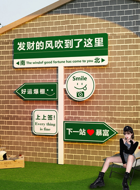 奶茶店墙壁装饰网红拍照区布置墙