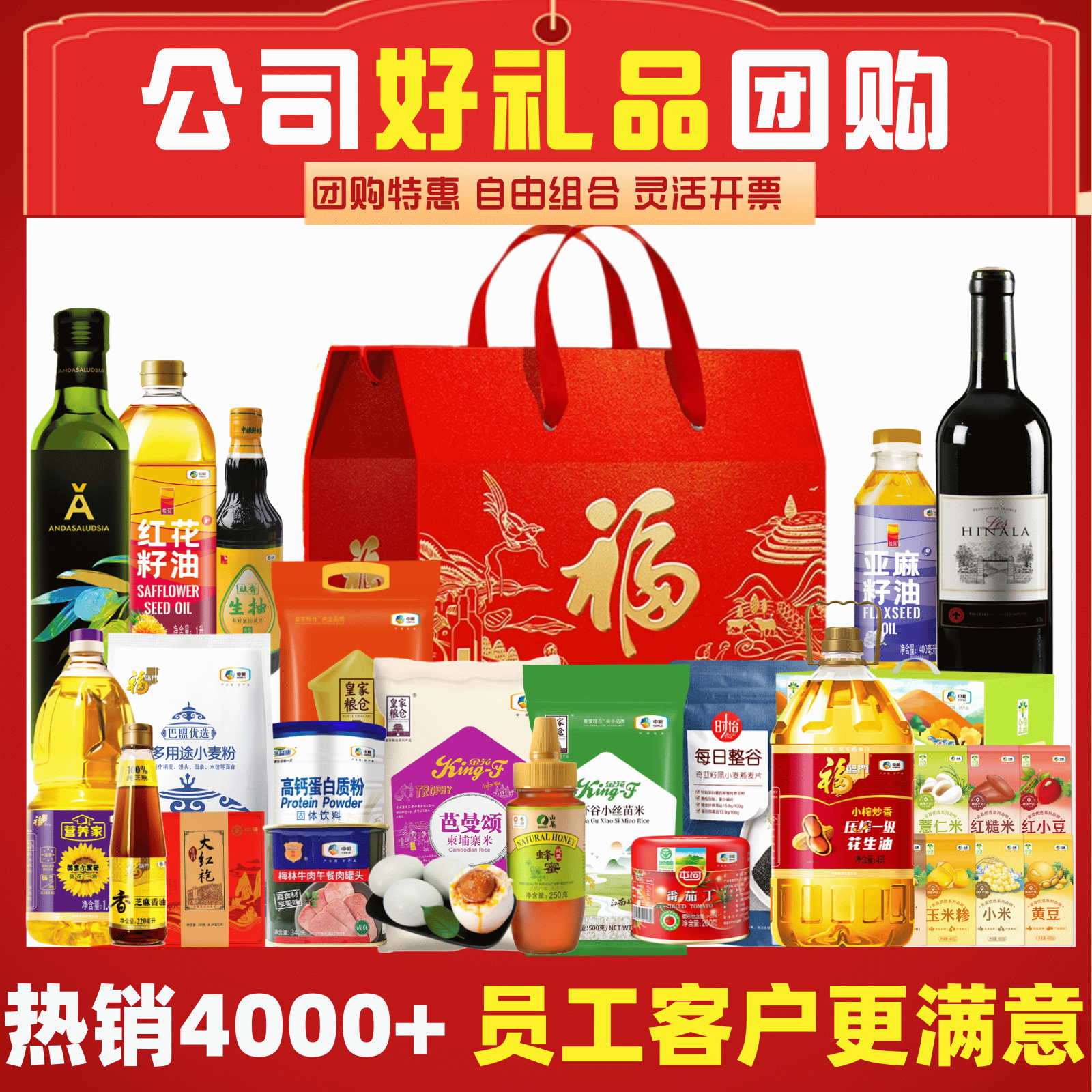 中粮公司单位送礼职工慰问员工福利实用礼品团购套装礼盒年会礼包