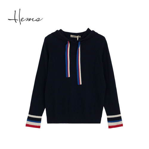 海尔曼斯25冬季新品通勤休闲百搭松弛软呼呼零压羊绒帽衫D0901B72 - 图3