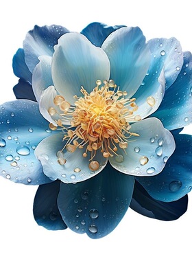 不透明贴纸独立花朵贴画