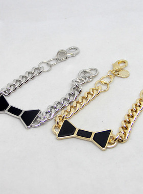 39克拉欧美首饰气质时尚百搭新款女款饰品批潮流个性黑色树脂手链