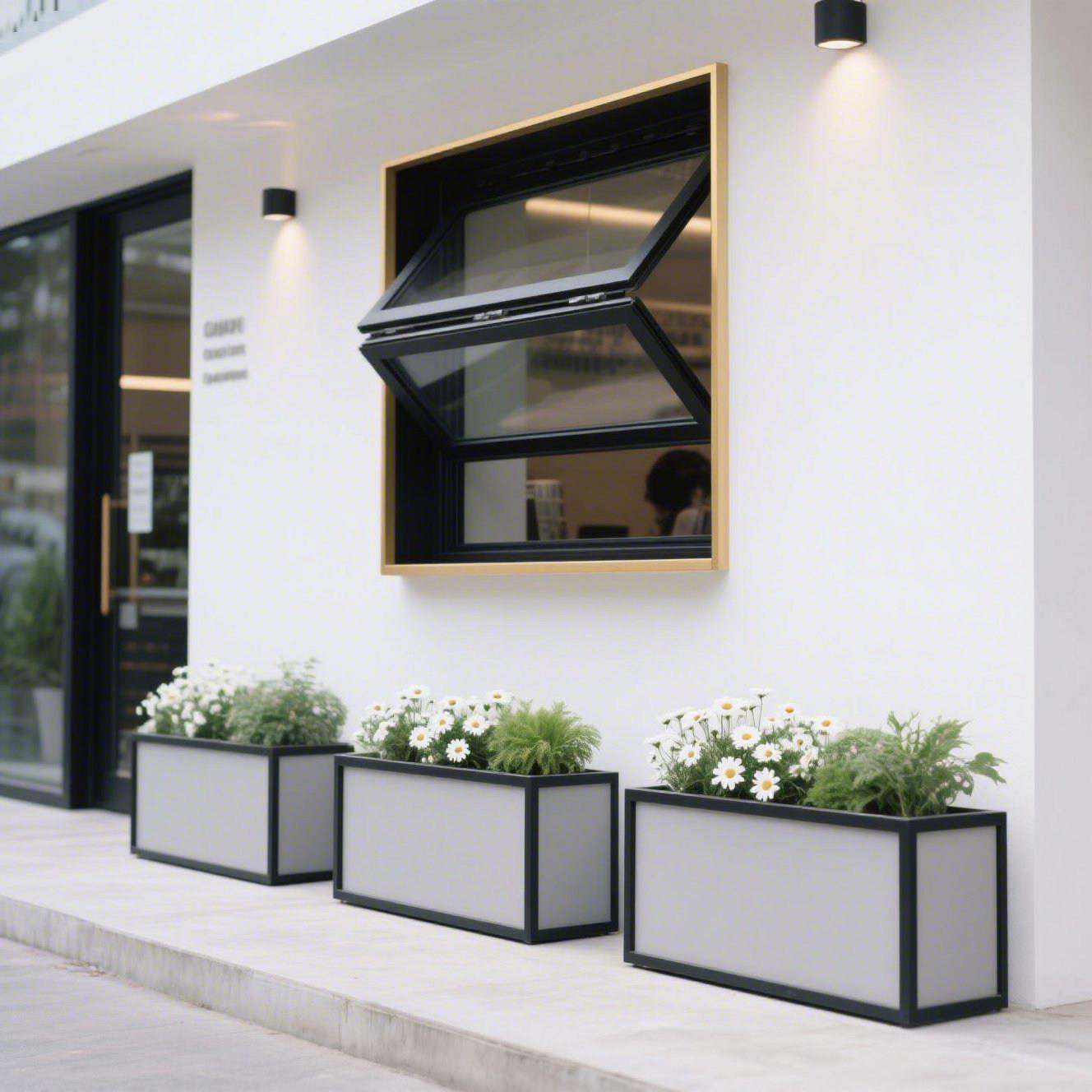 户外不锈钢花箱组合商业街售楼部外摆花盆铁艺花槽花坛种植箱,淘宝优惠券,粉丝福利购,淘宝优惠卷