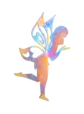 精灵剪影金属摆件小仙女花插园艺装饰花园桩阳台露台花盆铁艺插件