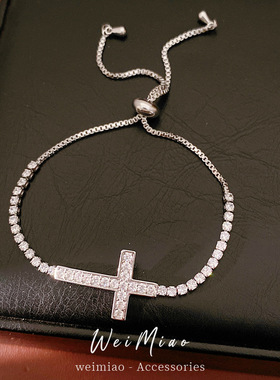 14k真金电镀锆石贝母蝴蝶手链轻奢感手环时尚精致百搭手饰女