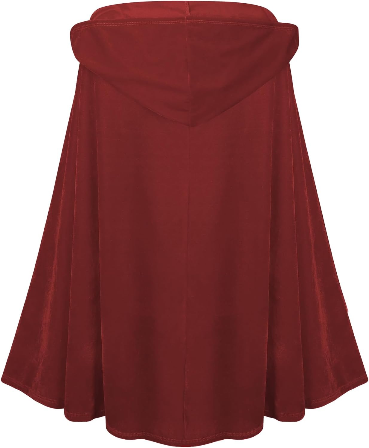 小红帽时尚新款带帽披风斗篷舞会派对cos服装酒红色小可爱舞台装* - 图1