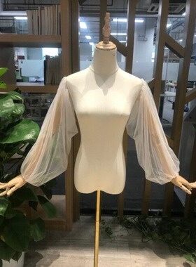 泡泡长袖防晒袖仙女风婚礼网纱袖
