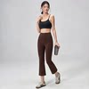 Women's eight-point high-waisted yoga flared fitness pants