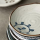 Japanese style underglaze ceramic plate