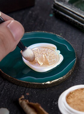 火漆膏印章金粉闪光银粉碎钻蜡粒工具配件固态珠光粉上色极光粉
