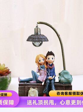 树脂小夜灯情侣送生日朋友客厅