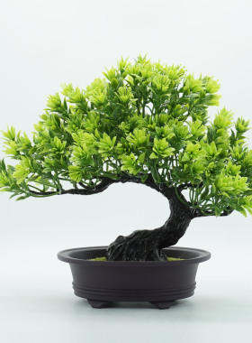 创意仿真迎客松室内假花盆栽
