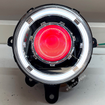 Application of the large sun vrf150 headlight assembly modified led double light lens Angels eye motorcycle lamp brightening up