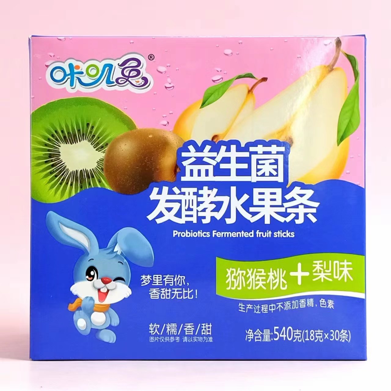 咔叽兔益生菌发酵水果条1盒30条540克草莓果肉条水蜜桃猕猴桃零食,淘宝优惠券,粉丝福利购,淘宝优惠卷