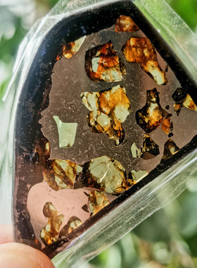 俄罗斯随城石铁橄榄陨石精品切片