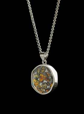 正品卫星纯银橄榄陨石