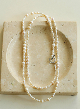 优雅气质天然珍珠长款项链毛衣链