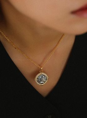 古希腊阿波罗古银币钱币项链