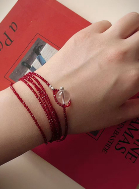 小众简约mini琉璃串珠长款项链