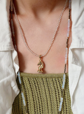 小众象棋骑士马水晶玛瑙串珠项链