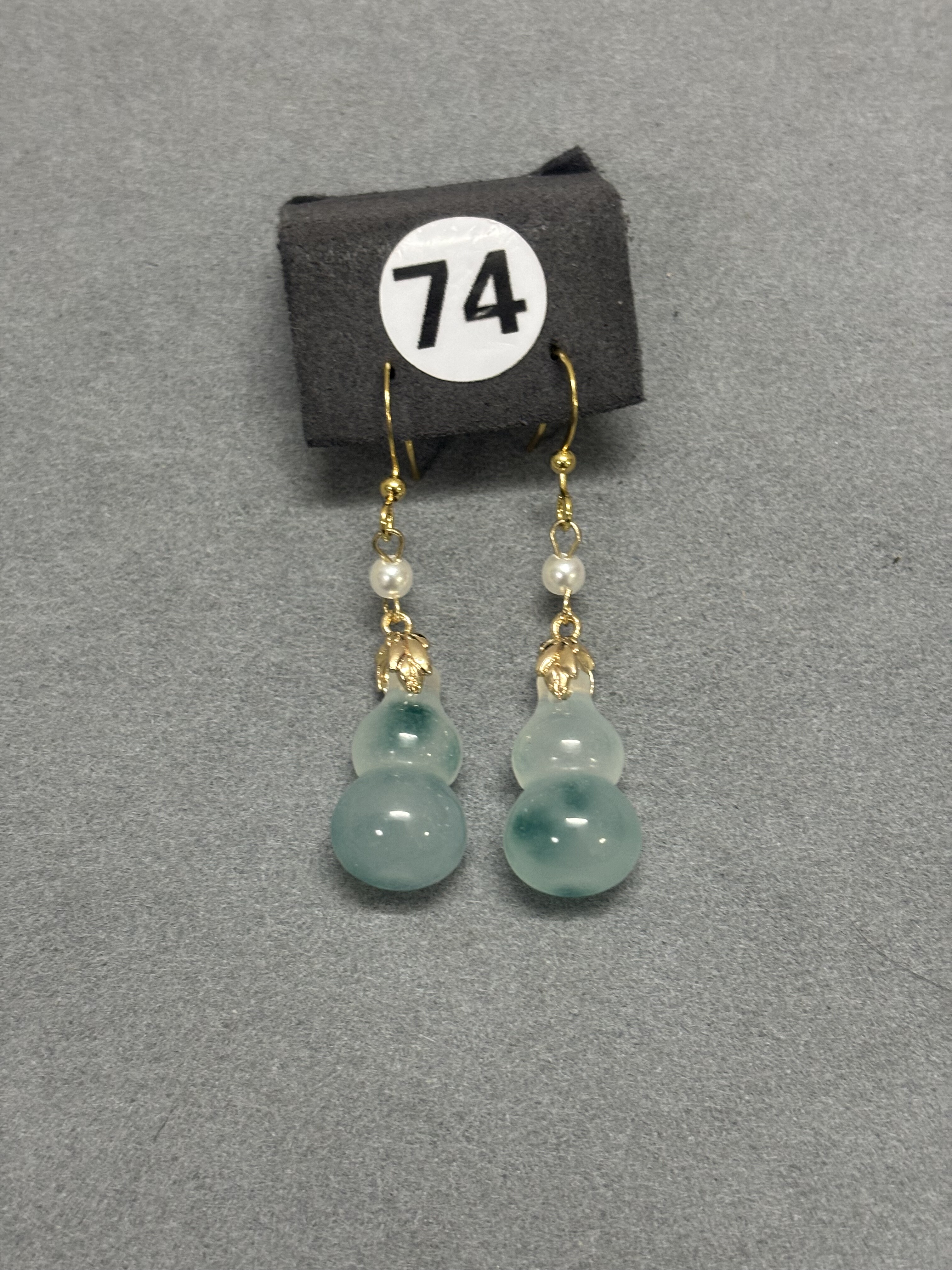 天然缅甸翡翠A货冰种飘花葫芦耳环银镶玉石耳坠古风耳饰女款耳饰,淘宝优惠券,粉丝福利购,淘宝优惠卷