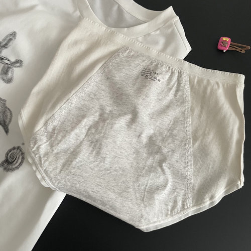 自留7A抑菌婴儿棉中高腰舒适包臀防侧漏安心裤生理裤姨妈裤内裤女 - 图1