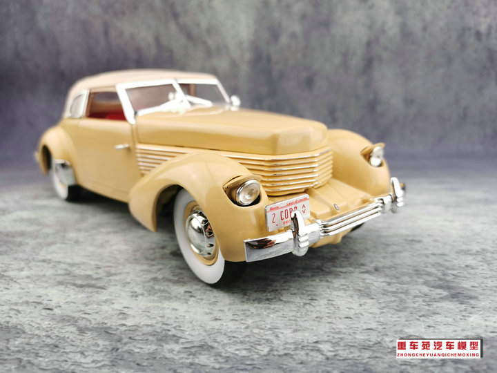 西格耐1:18科特1936CORD 810合金仿真复古老爷车汽车模型收藏摆件