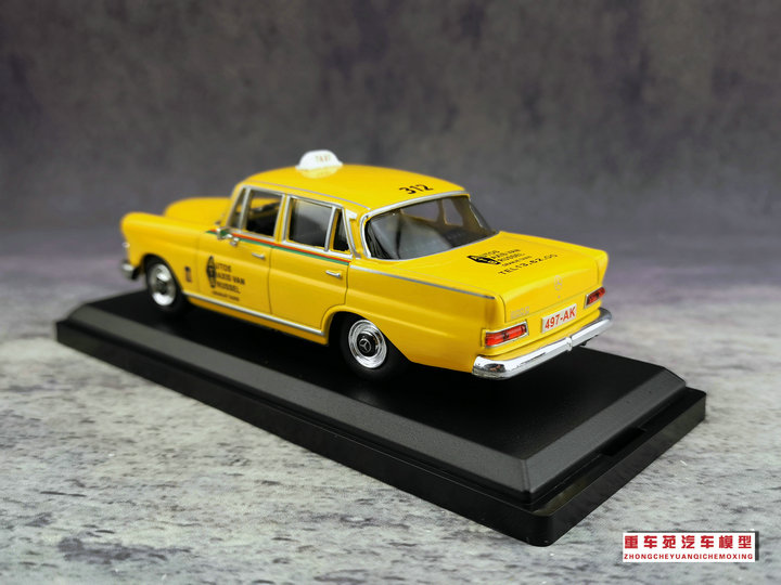 全新清仓 1/43 奔驰200D出租车 BENZ TAXI老爷车合金汽车模型摆件 - 图0