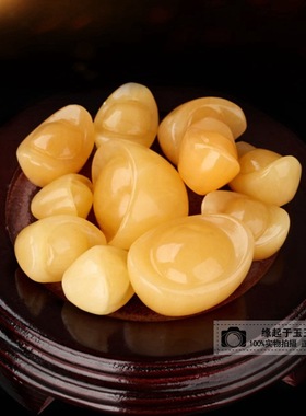 天然黄玉石聚宝盆宅水风招财金元宝专运聚财水晶玉石聚宝盆摆件