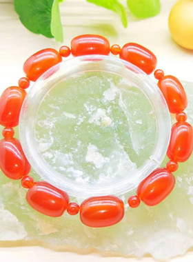 本命年天然红玛瑙手链