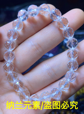天然切割白水晶手链时尚手串女